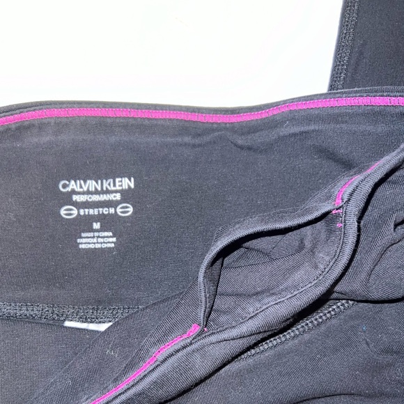 Calvin Klein Performance Cropped Stretch Leggings Women’s Medium Reflective - Picture 4 of 4